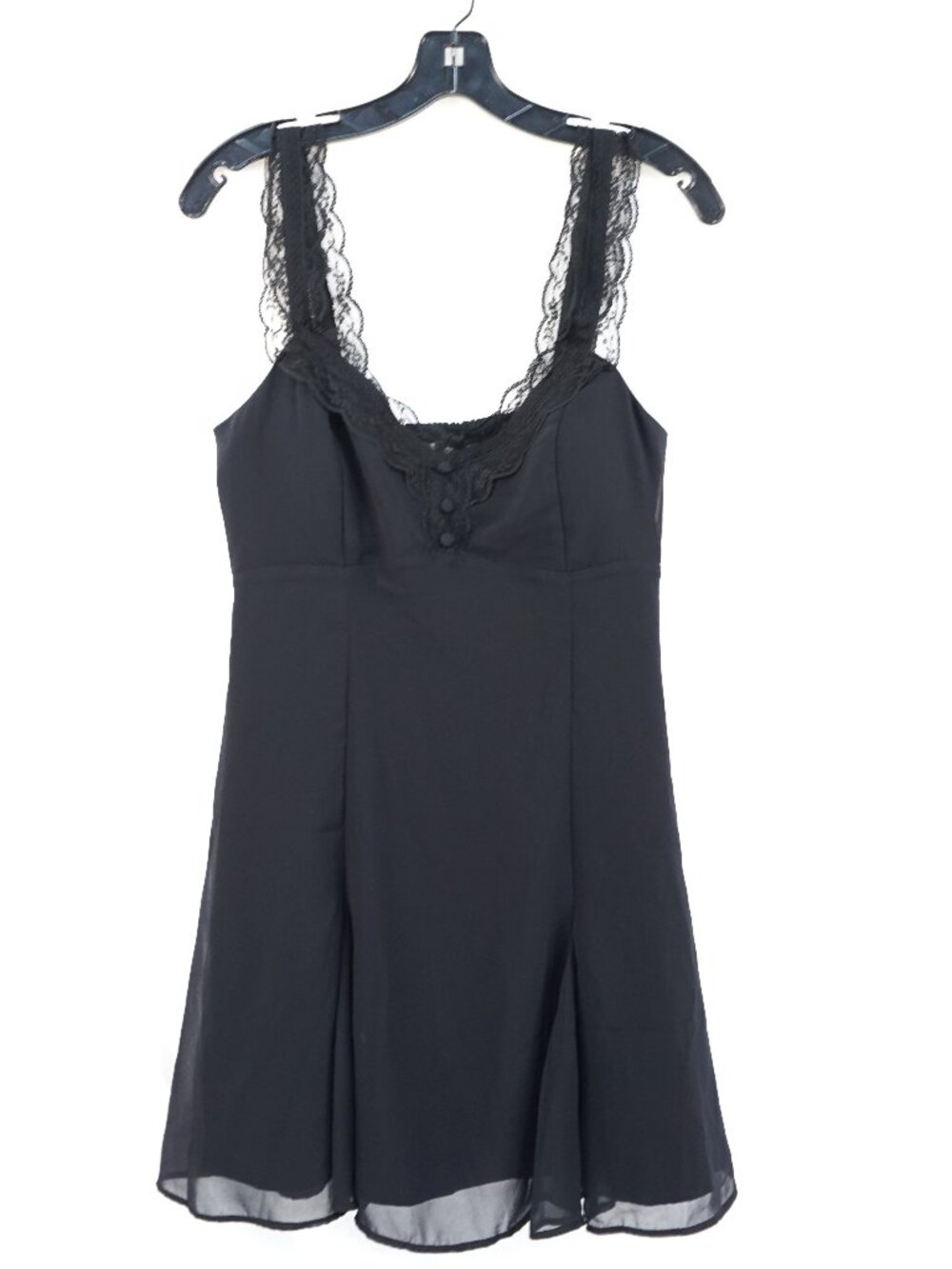 Abercrombie & Fitch Bra-Free Lace-Trim Mini Dress In Black Women's Size M (NWT)